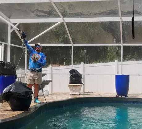 Professional pool deck pressure washing by City Power Washing