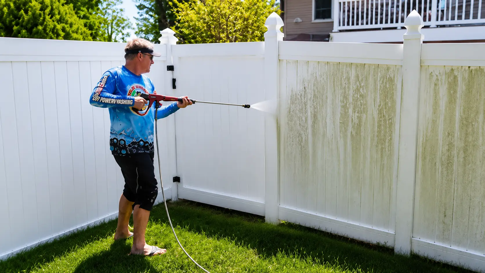 Recurring fence maintenance and exterior cleaning by City Power Washing