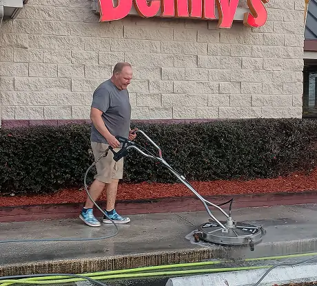 Professional sidewalk cleaning service by City Power Washing