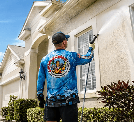 Professional stucco house cleaning by City Power Washing